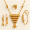 Geometric Gold-Tone Jewelry Set