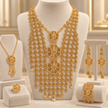 Luxury Floral Fashion gold-Tone Jewelry Set